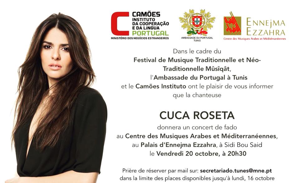 12e édition Mûsiqât : concert de Fado, Cuca Roseta