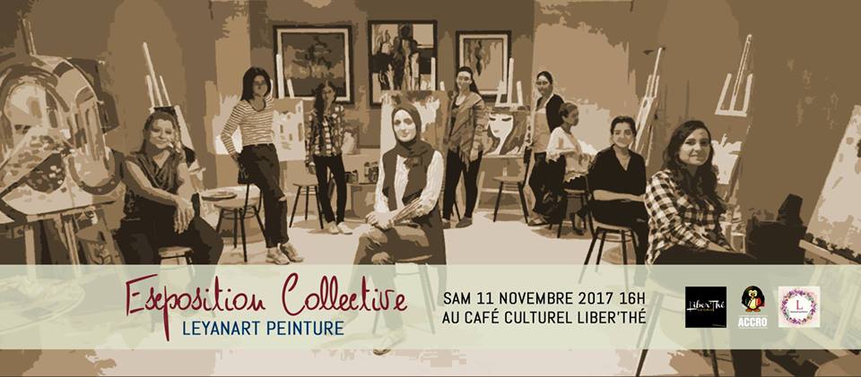 Exposition Collective-Leyanart peinture au café culturel Liber’Thé